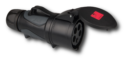 Zeige Details für PCE GRIP 32A 5p 400V - Kupplung - schwarz Bild von PCE GRIP 32A 5p 400V - Kupplung - schwarz