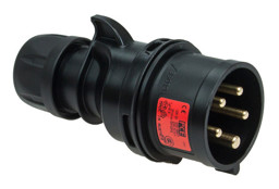 Zeige Details für PCE 32A 5p 400V - Stecker *schwarz* Bild von PCE 32A 5p 400V - Stecker *schwarz*