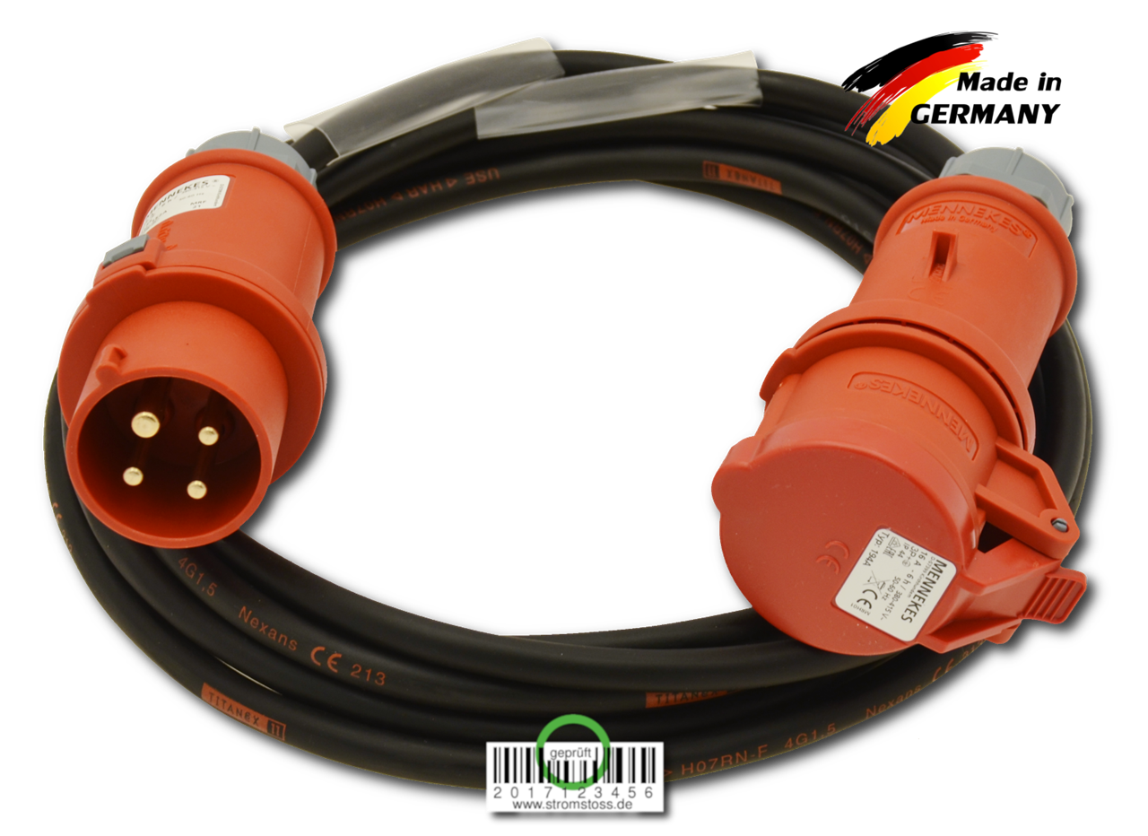Bild von 16A 4p 400V - Verlängerung / Motorkabel