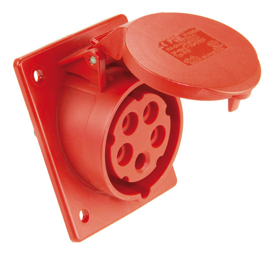Bild von PCE 32A 5p 400V - Anbausteckdose - schräg