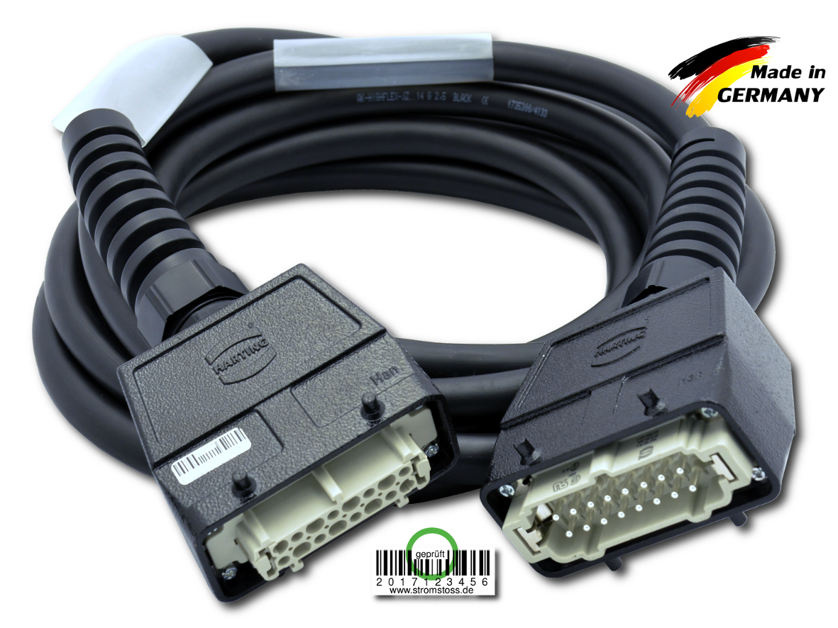 Bild von Lastmulticore-Verlängerung *black* 14G2.5