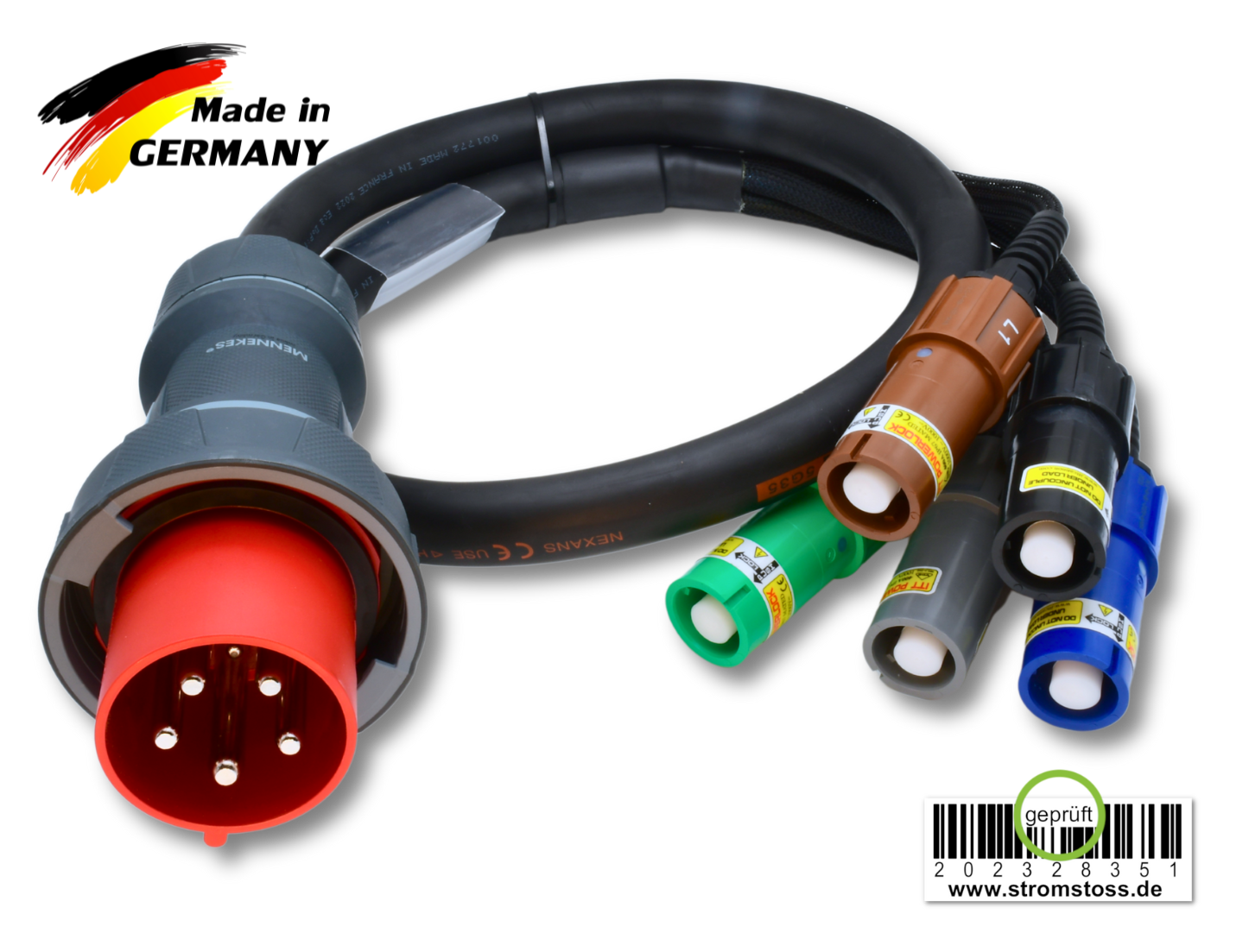 Bild von Adapterkabel 125A 5p 400V - Powerlock 400A