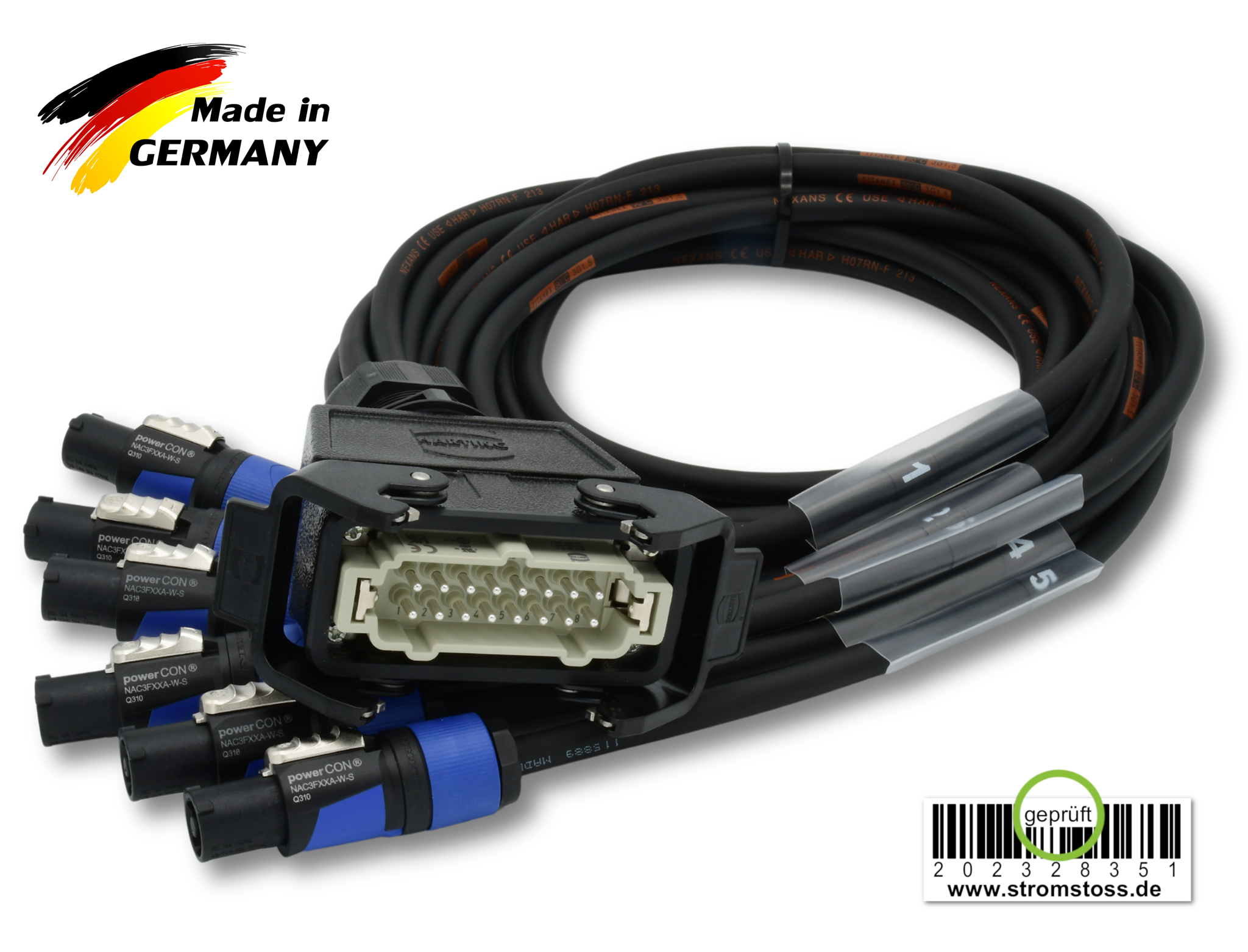Bild von Lastmulticore-Splitting "Peitsche" - powerCON