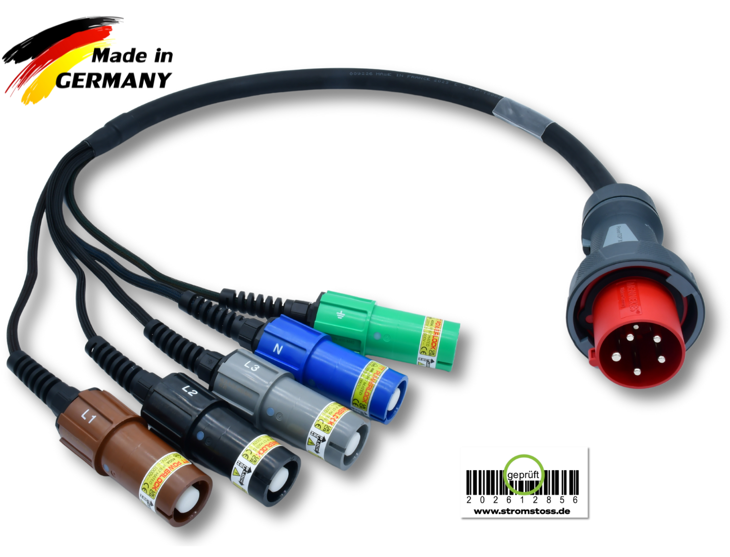 Bild von Adapterkabel 63A 5p 400V - Powerlock 400A