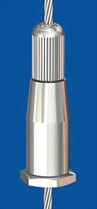 Bild von Drahtseilhalter Typ25VK mit Koppelteil M10x1 SW 14